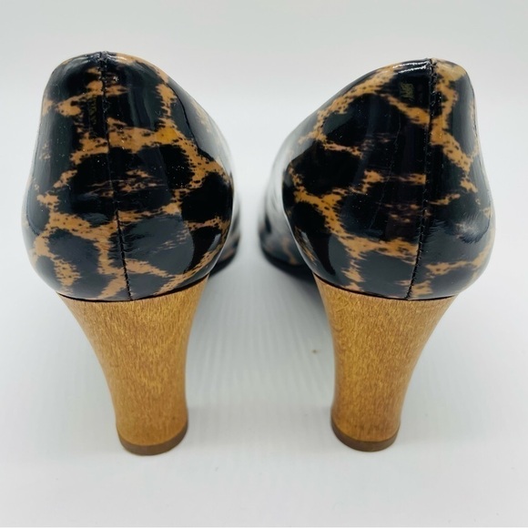 J.Crew Made in Italy Leopard Print Patent Leather Pump Heels, Sz 8 - Picture 4 of 12